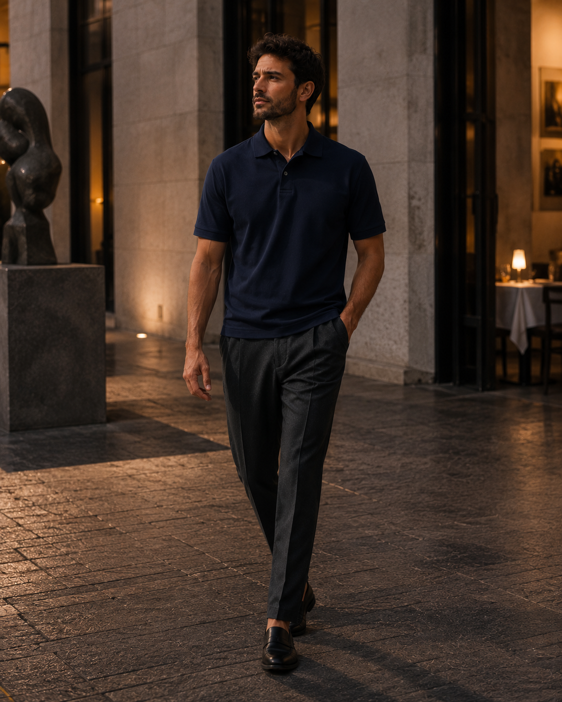Origin Structured Polo styled for evening wear